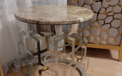 Чайный столик с мраморной столешницей Manfred/Longhi Collection