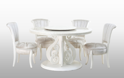Стол круглый с мраморной столешницей. Klabdesign / Ivory